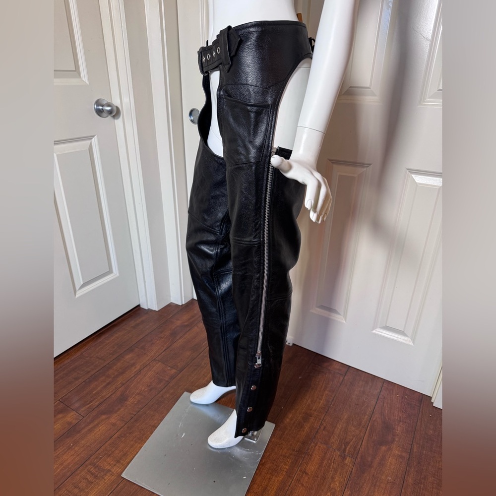 Wilsons Leather Black Riding Chaps - Picture 2 of 7